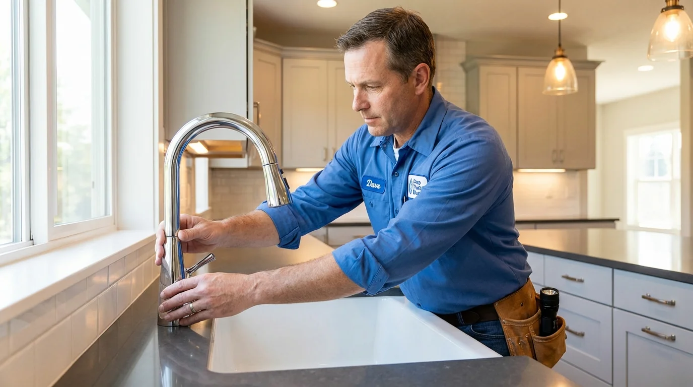 Kitchen faucet installation by Johns Plumbing LLC in North Arlington
