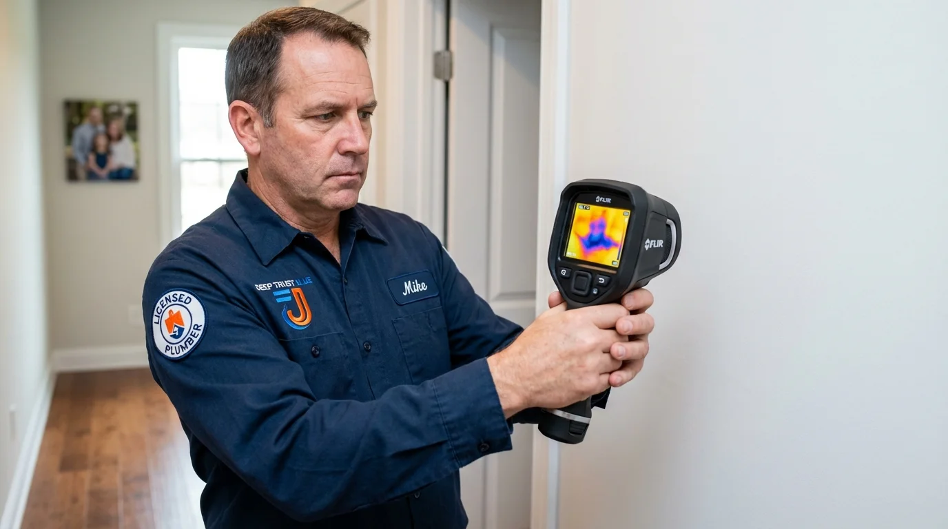 Thermal imaging leak detection by Johns Plumbing LLC in North Arlington